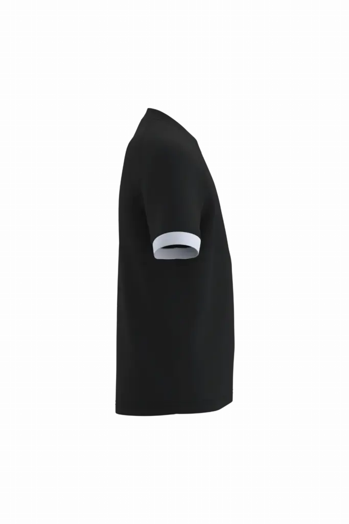Sport-t-shirt van polyester voor kinderen, black/white — productfoto 4