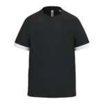 Sport-t-shirt van polyester voor kinderen, black/white — productfoto 5
