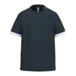 Sport-t-shirt van polyester voor kinderen, navy / white — productfoto 6