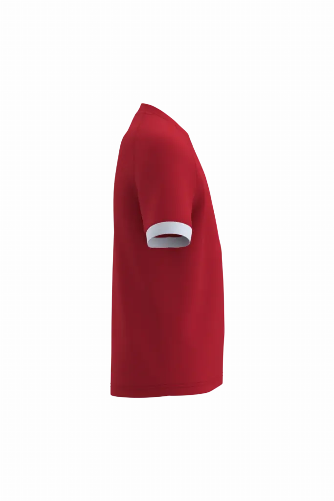 Sport-t-shirt van polyester voor kinderen, sporty red / white — productfoto 6