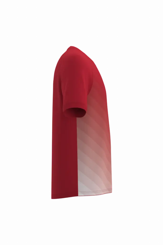 Sport-t-shirt van gesublimeerd polyester uniseks, sporty red — productfoto 7