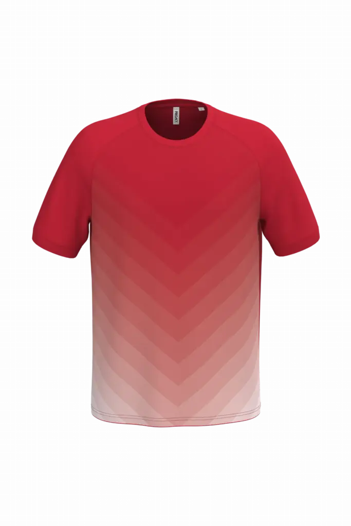 PS_PA4047_SPORTYRED - Hidalgo Sport T-Shirt bedrucken PA4047 Polyester atmungsaktiv XS-3XL — Produktfoto 8