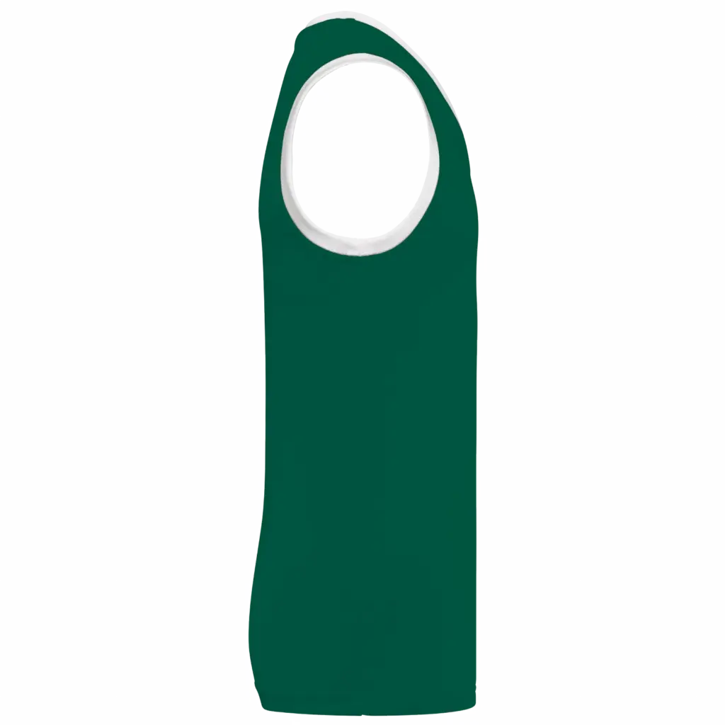 Basketbalshirt voor heren, dark green / white — productfoto 3