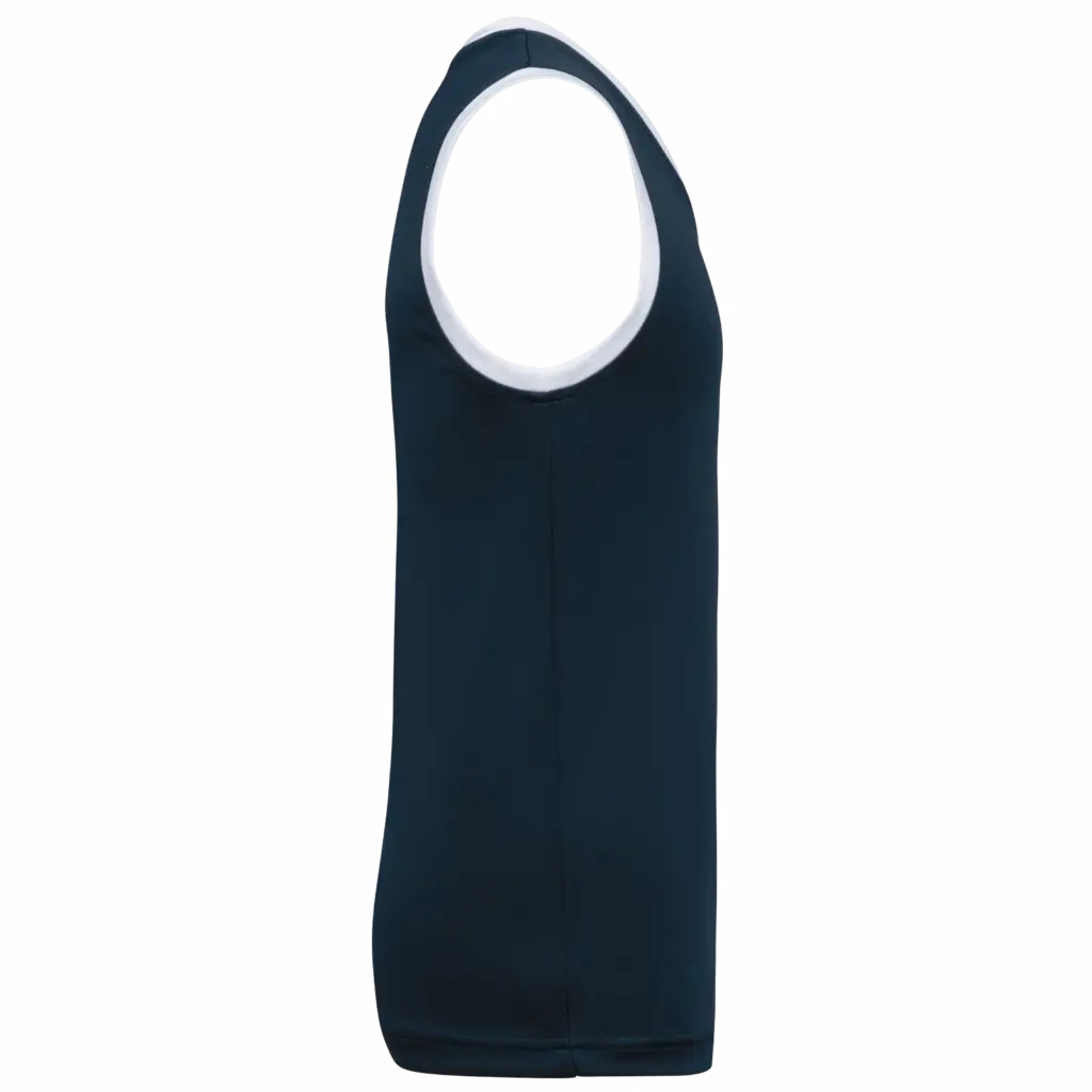 Basketbalshirt voor heren, navy / white — productfoto 4