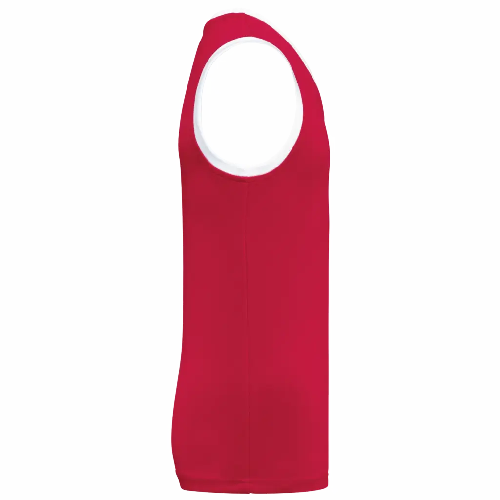 Basketbalshirt voor heren, sporty red / white — productfoto 5