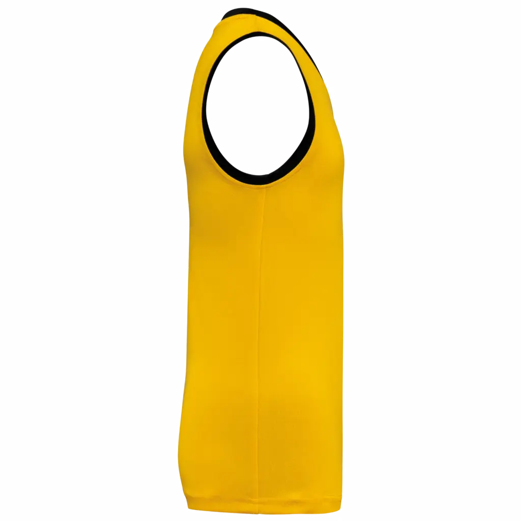 Basketbalshirt voor heren, sporty yellow / black — productfoto 7