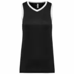 Basketbalshirt voor dames, black/white — productfoto 4