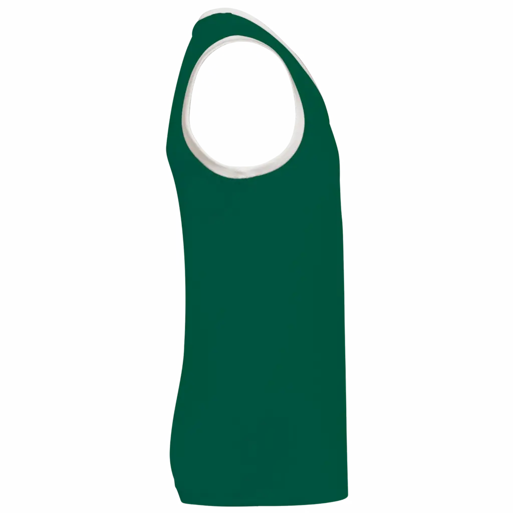 PS_PA4052-S_DARKGREEN-WHITE - Hidalgo Basketbalshirt voor kinderen, dark green / white — productfoto 5
