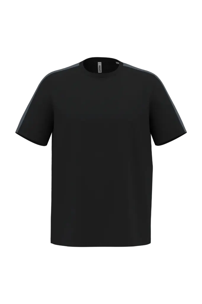 PA4055 - Uniseks tweekleurig teamwear T-shirt, black / sporty grey