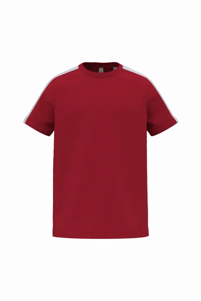 PA4056 - Tweekleurig teamwear T-shirt voor kinderen, sporty red / white — productfoto 5