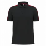 PA4057 - Uniseks tweekleurige teamwear polo, black / sporty red — productfoto 2