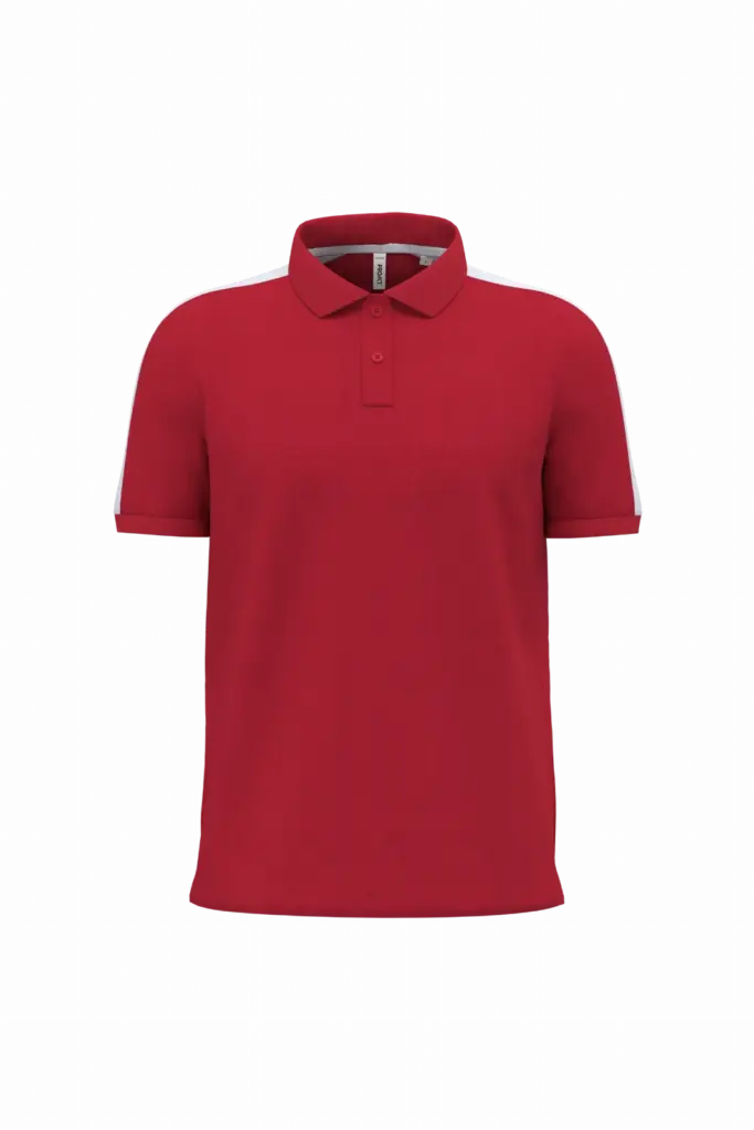 PA4057 - Uniseks tweekleurige teamwear polo, sporty red / white — productfoto 5