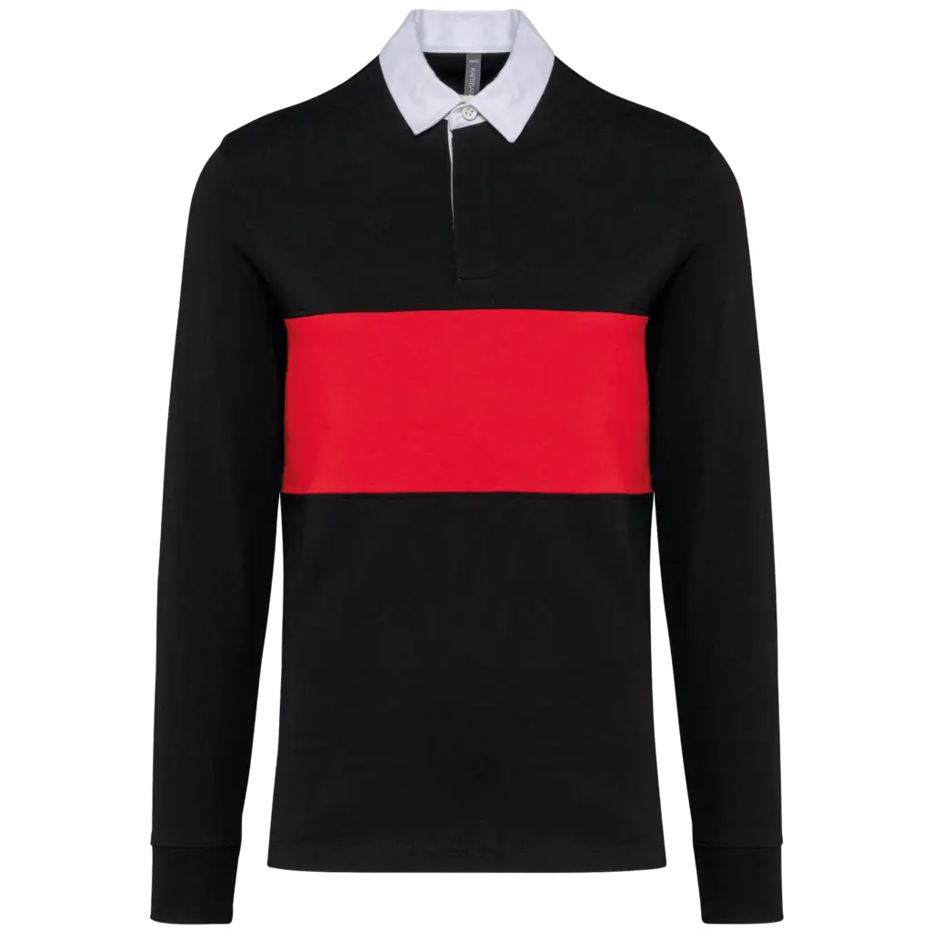 Rugbypolo Langarm PA429 bedrucken Jersey Baumwolle XS-5XL — Produktfoto 6