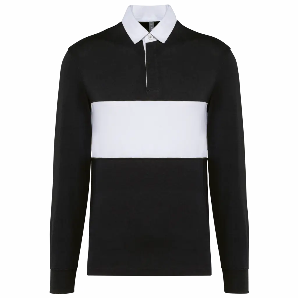 Rugbypolo Langarm PA429 bedrucken Jersey Baumwolle XS-5XL — Produktfoto 7