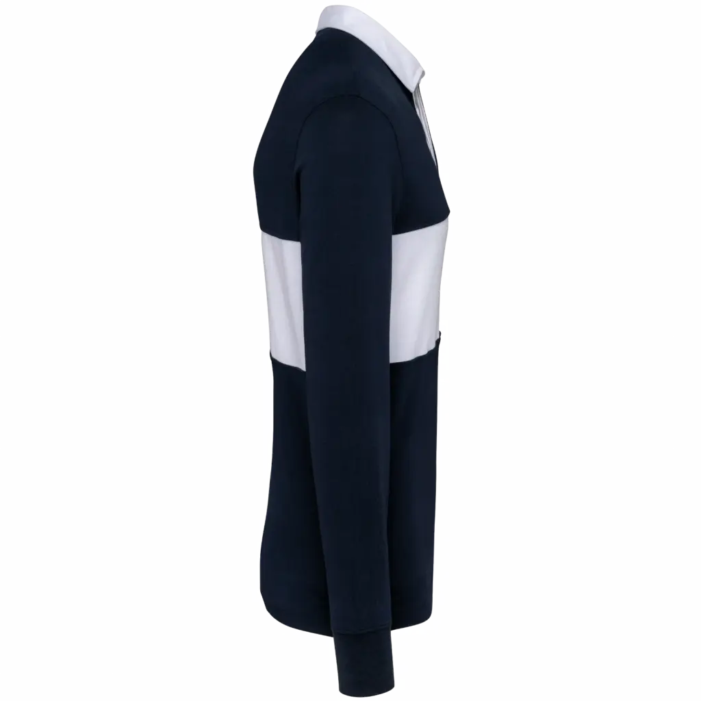 Rugbypolo met lange mouwen, navy / white — productfoto 7