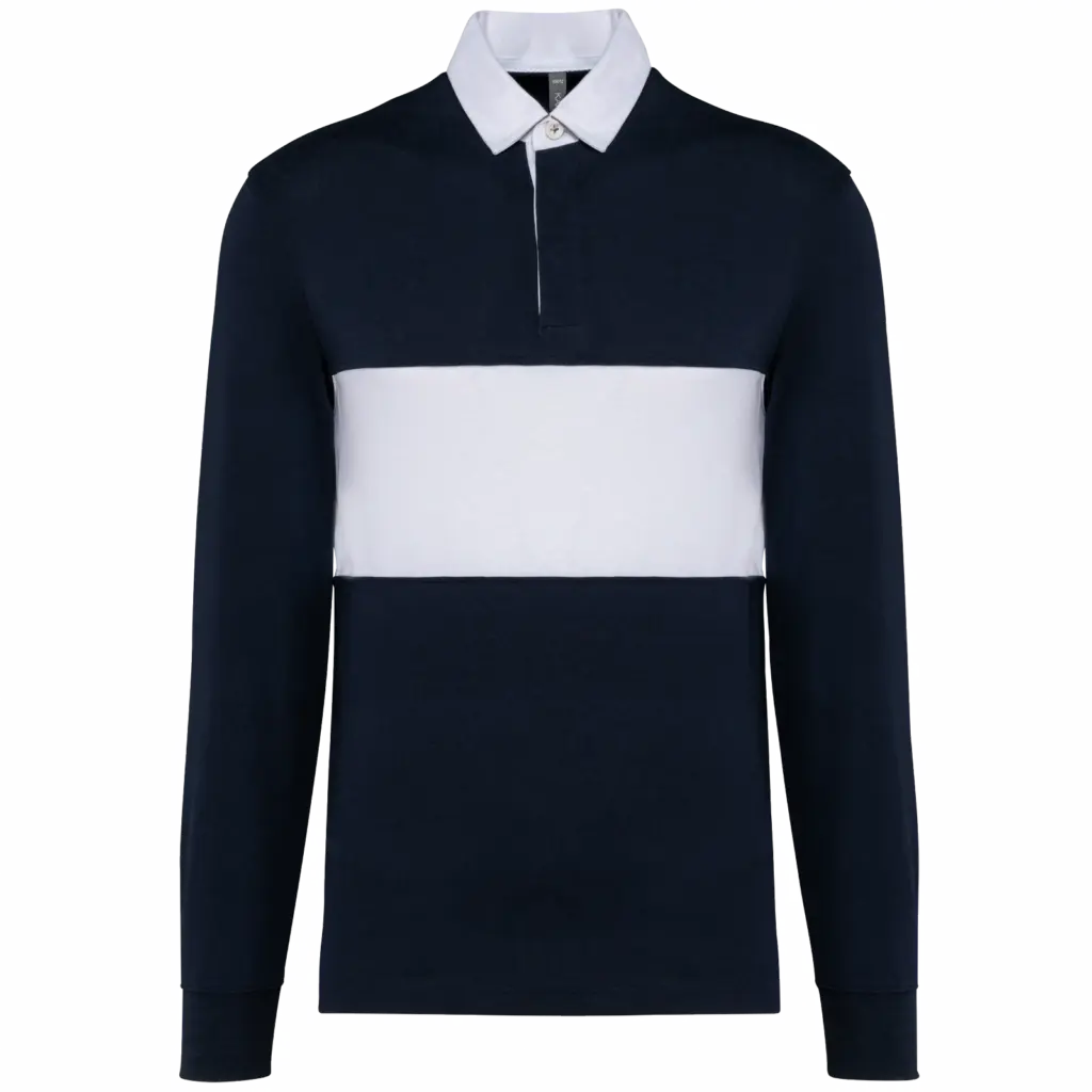 Rugbypolo Langarm PA429 bedrucken Jersey Baumwolle XS-5XL — Produktfoto 8