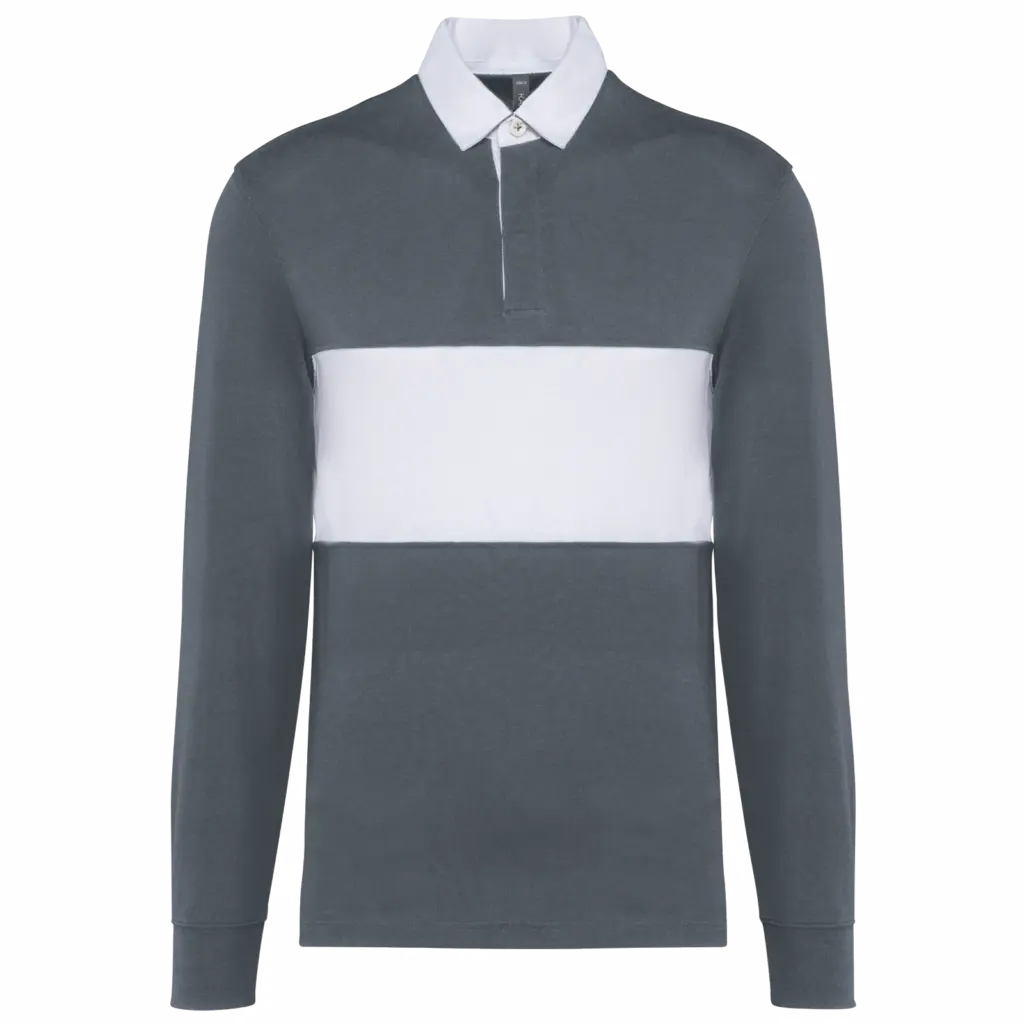 Rugbypolo Langarm PA429 bedrucken Jersey Baumwolle XS-5XL — Produktfoto 9