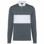 Rugbypolo Langarm PA429 bedrucken Jersey Baumwolle XS-5XL — Produktfoto 9