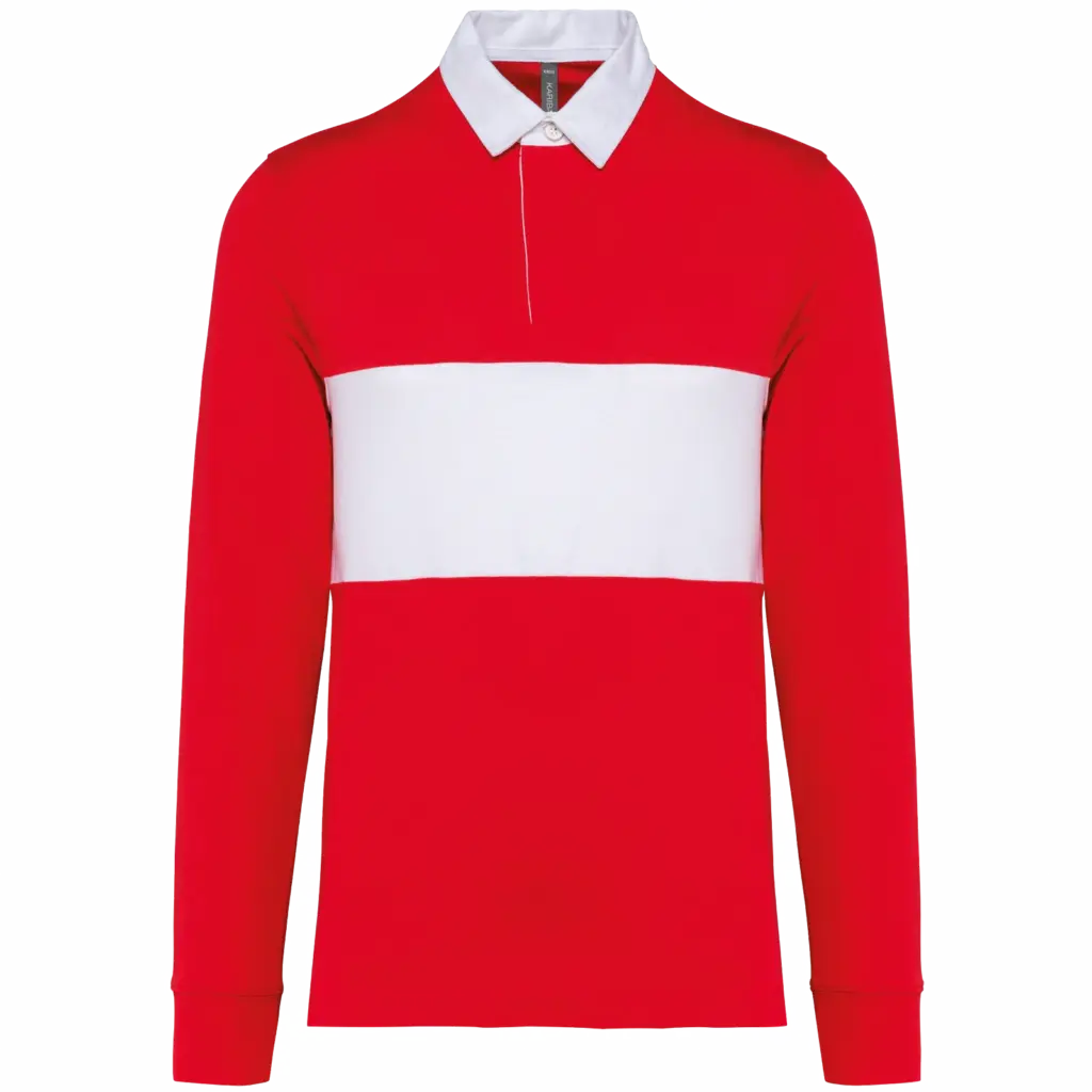 Rugbypolo Langarm PA429 bedrucken Jersey Baumwolle XS-5XL — Produktfoto 10