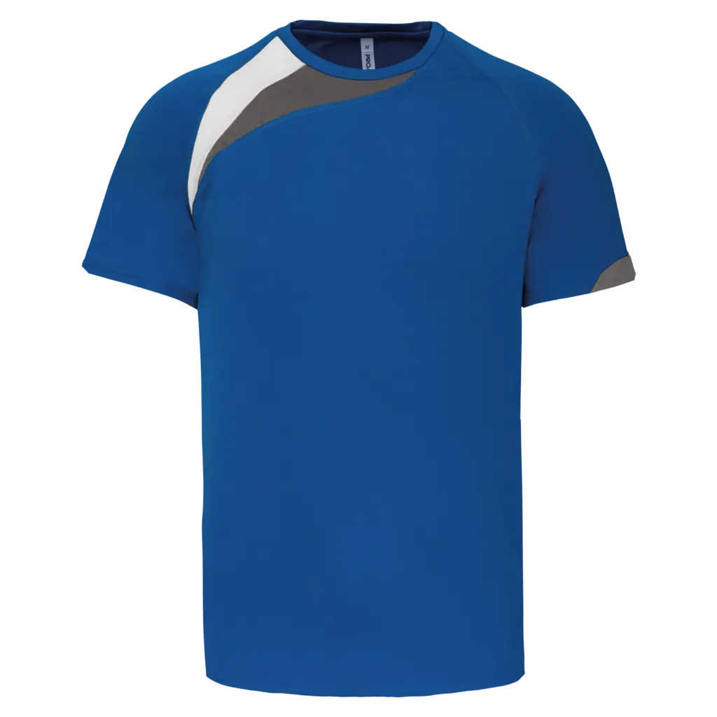Multisport sport-T-shirt met korte mouwen voor kinderen, sporty royal blue/ white / storm grey — productfoto 9