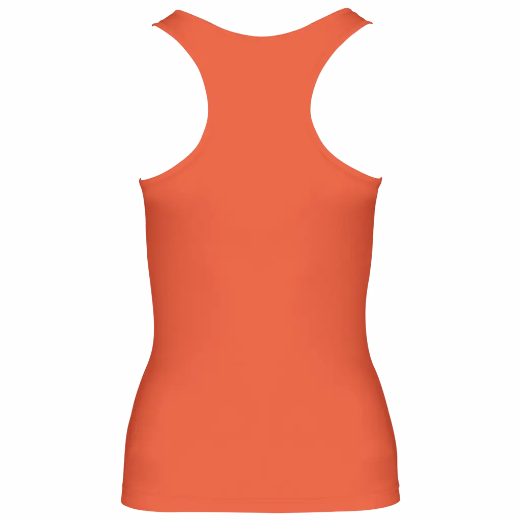 Damessporttop, fluorescent orange — productfoto 31