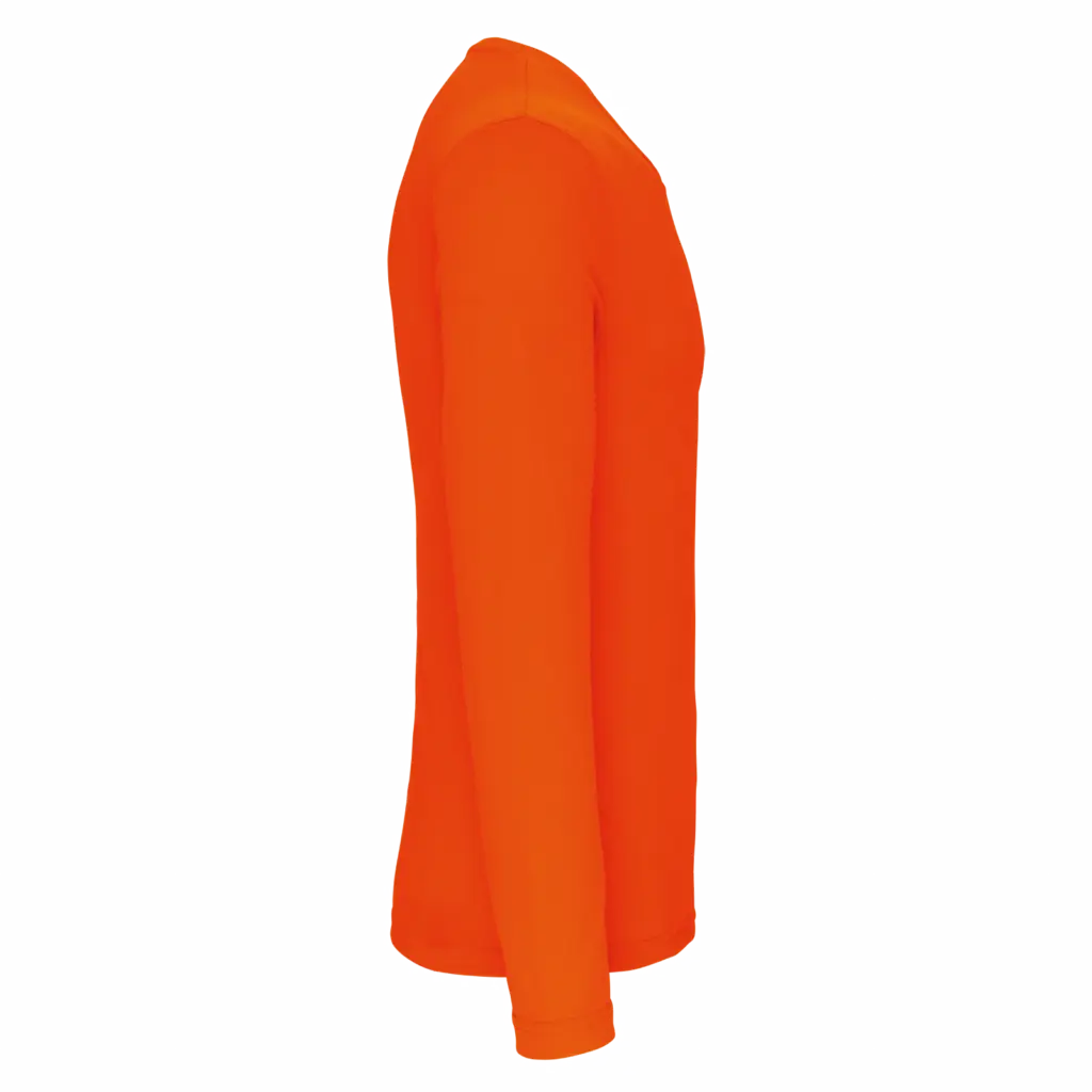 Herensportshirt Lange Mouwen, fluorescent orange — productfoto 6