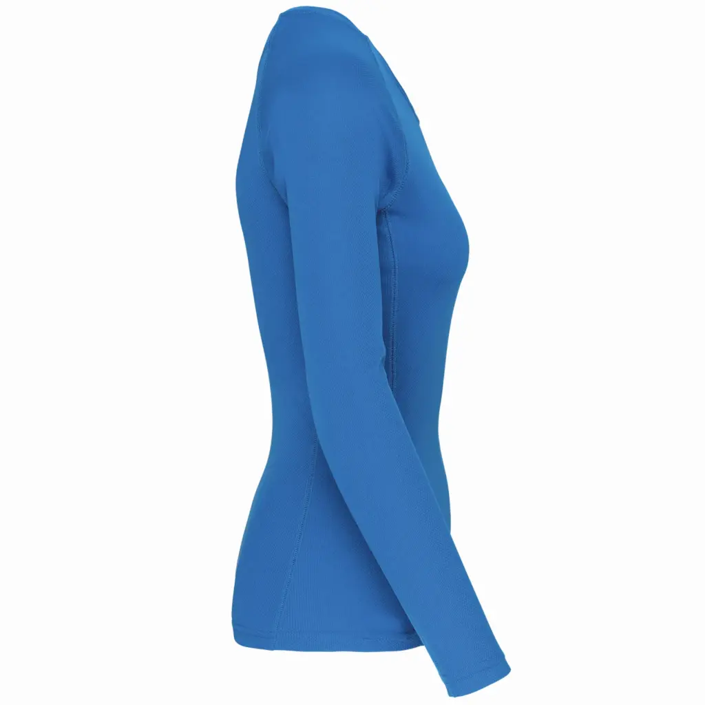 Damessportshirt Lange Mouwen, aqua blue — productfoto 3