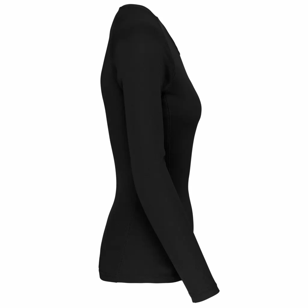 Damessportshirt Lange Mouwen, black — productfoto 4