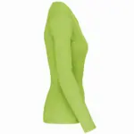 Damessportshirt Lange Mouwen, lime — productfoto 8