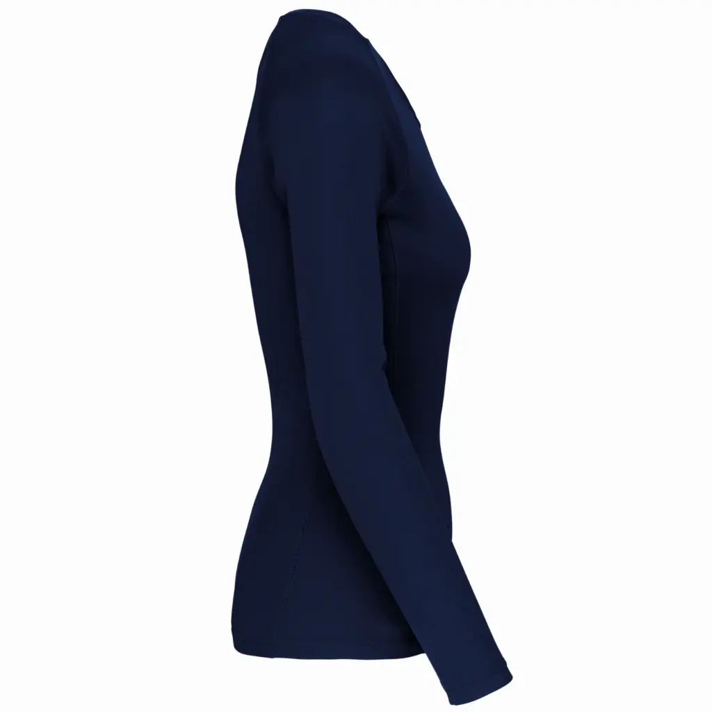 Damessportshirt Lange Mouwen, sporty navy — productfoto 9