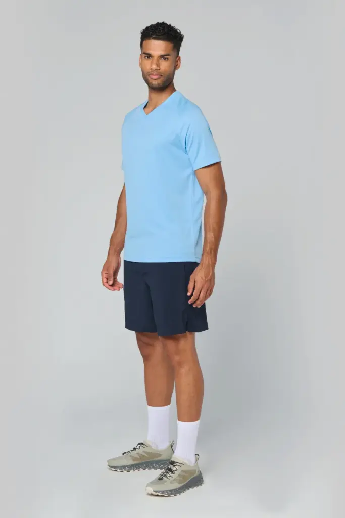 PA476-2_2025 - Sport Shirt ontwerpen Heren-sport-T-shirt V-hals — productfoto 2