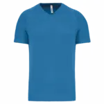 Heren-sport-T-shirt V-hals, aqua blue — productfoto 6