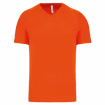Heren-sport-T-shirt V-hals, fluorescent orange — productfoto 9
