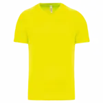 Heren-sport-T-shirt V-hals, fluorescent yellow — productfoto 10