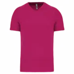 Heren-sport-T-shirt V-hals, fuchsia — productfoto 11