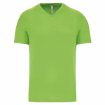 Heren-sport-T-shirt V-hals, lime — productfoto 13