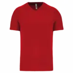 Heren-sport-T-shirt V-hals, red — productfoto 14