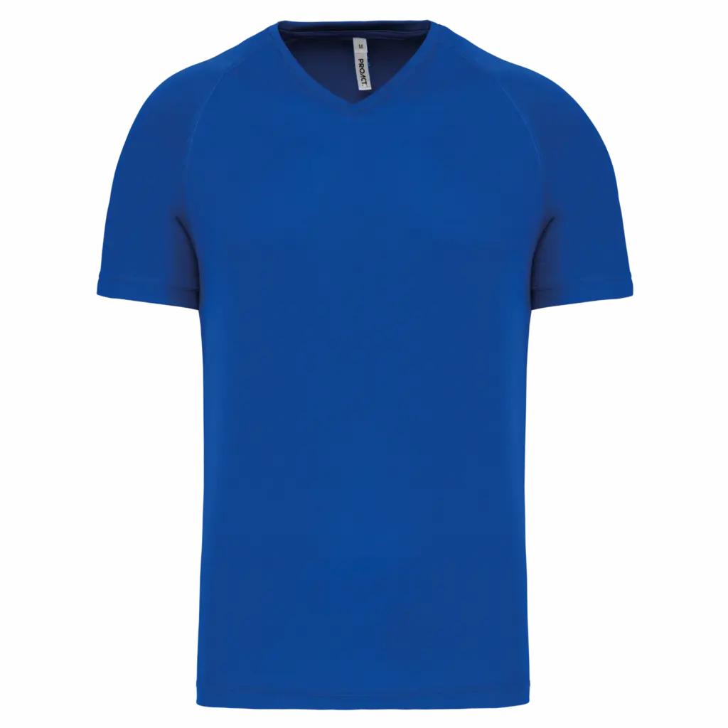 Heren-sport-T-shirt V-hals, sporty royal blue — productfoto 17
