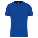 Heren-sport-T-shirt V-hals, sporty royal blue — productfoto 17