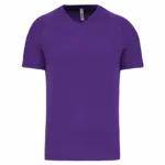 Heren-sport-T-shirt V-hals, violet — productfoto 18