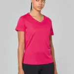 Dames sport-T-shirt V-hals