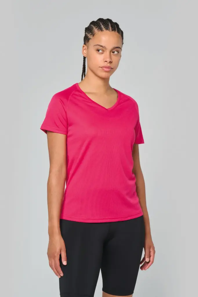 Dames sport-T-shirt V-hals