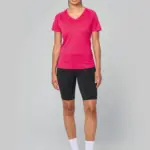 Dames sport-T-shirt V-hals — productfoto 3