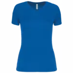 Dames sport-T-shirt V-hals, aqua blue — productfoto 6