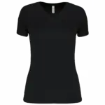 Dames sport-T-shirt V-hals, black — productfoto 7