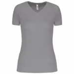 Dames sport-T-shirt V-hals, fine grey — productfoto 8