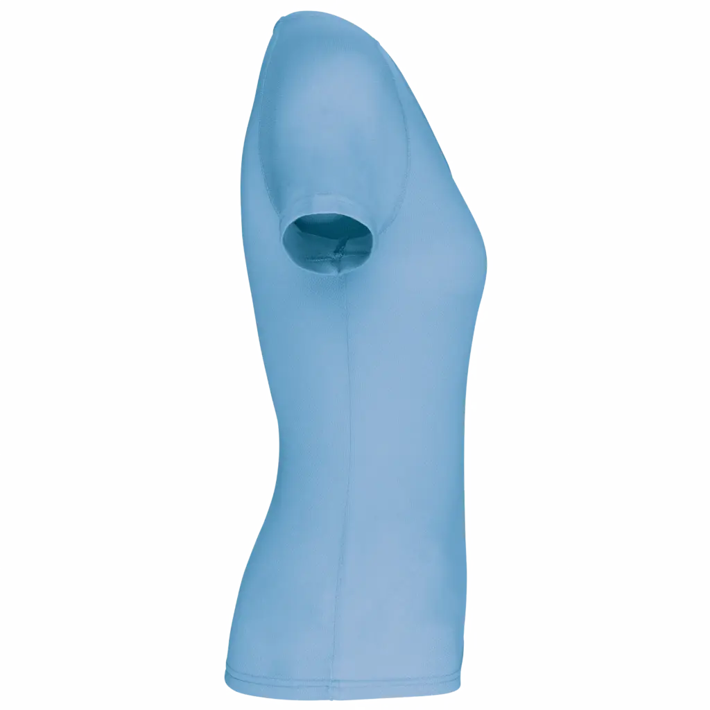 Dames sport-T-shirt V-hals, sky blue — productfoto 14