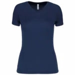 Dames sport-T-shirt V-hals, sporty navy — productfoto 16