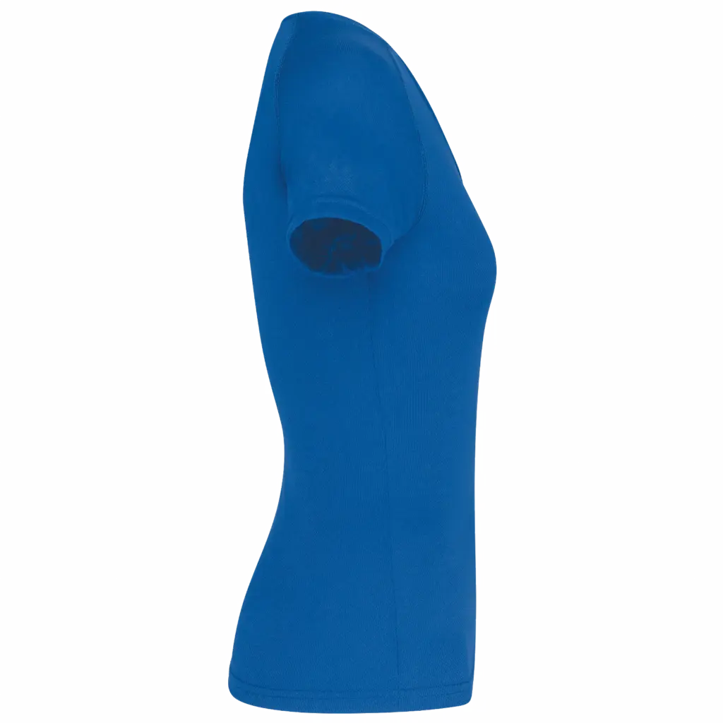 Dames sport-T-shirt V-hals, sporty royal blue — productfoto 16