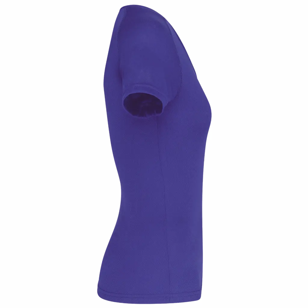 Dames sport-T-shirt V-hals, violet — productfoto 17